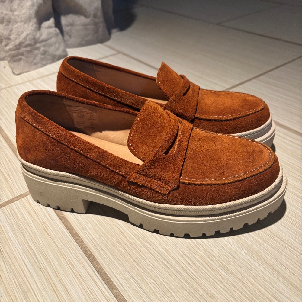 Patina chunky loafers